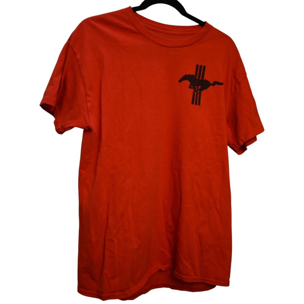 FORD MUSTANG 50 Year Anniversary Red Short Sleeve T-Shirt Size Mens Large